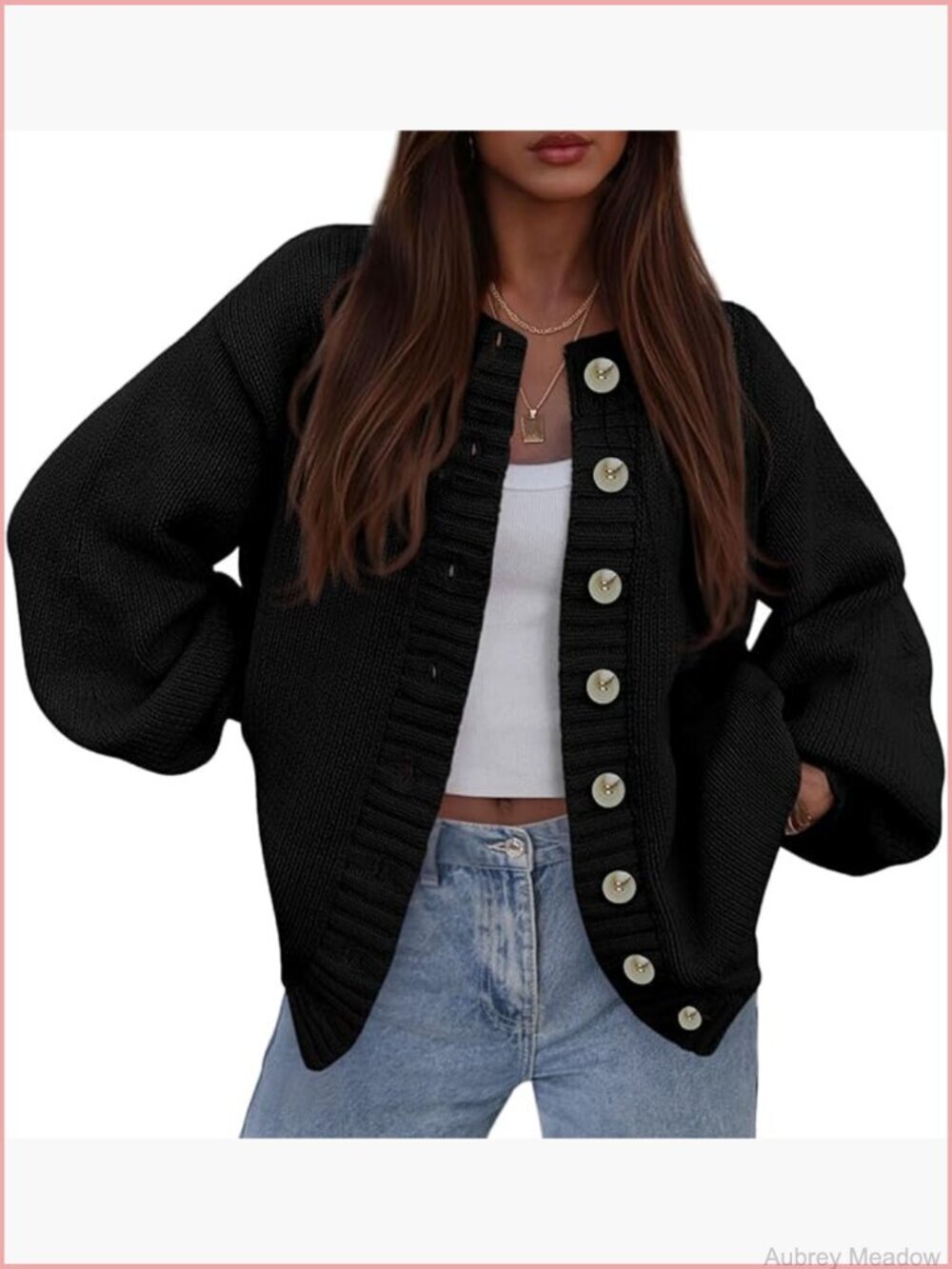 Chunky Knit Cardigan Sweater Long Sleeve Button Up Casual Warm Fall Jacket Coat